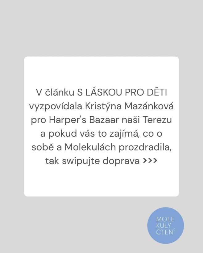 Dekuji @panikris1 @festivalmini a @harpersbazaarcz za příležitost. 🤍 #kazdyjectenar #urovnovecteni #molekulycteni